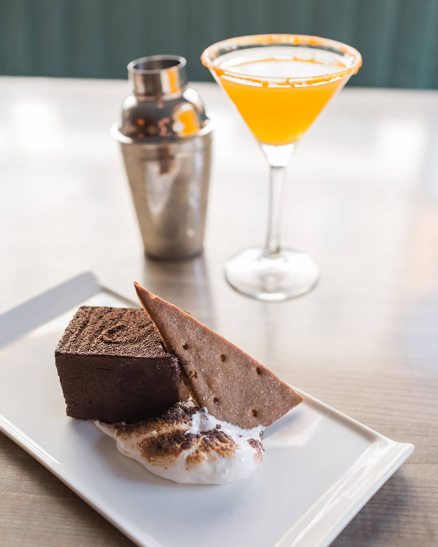 Continental Mid-town dessert s'mores brownie and martini